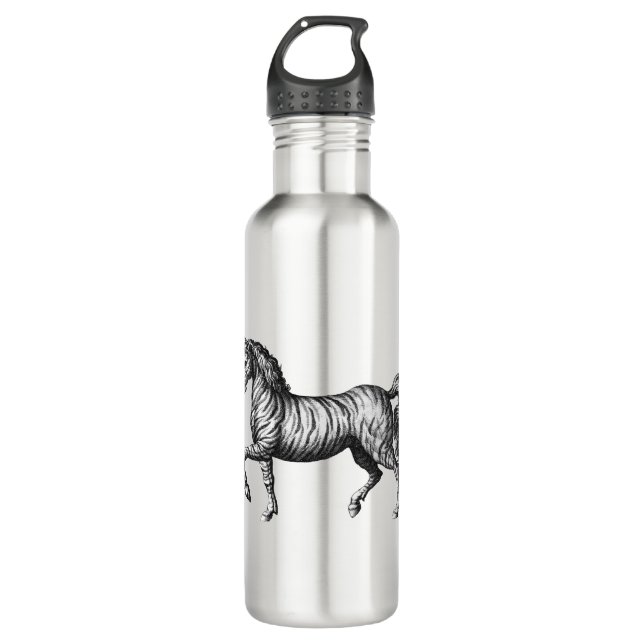 Bouteille D'eau Vintage Zebra (Devant)