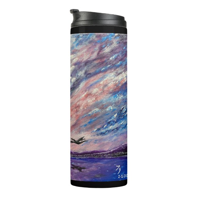 Bouteille d'eau Violet Nights (Tourné sur la droite)