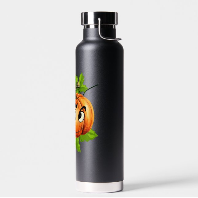 Bouteille D'eau Visage de Citrouille drôle d'Halloween (Gauche)