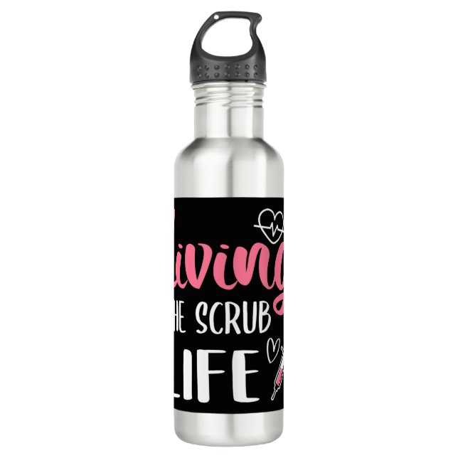 Bouteille D'eau Vivre L'Infirmière Vie Scrub Vivre La Vie Scrub  (Devant)
