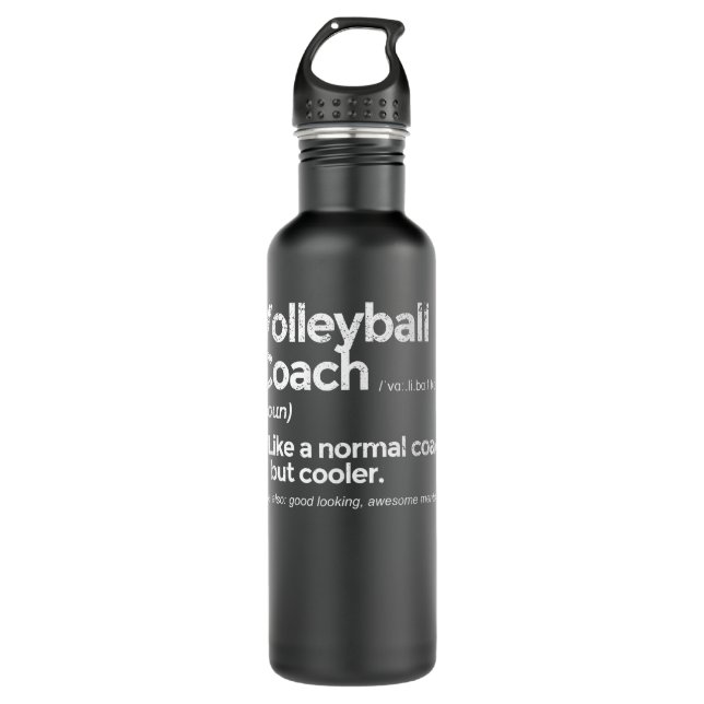 Bouteille D'eau Volleyball Coach Definition Funny Gift  (Devant)