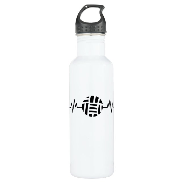 Bouteille D'eau Volleyball Funny Beach Volleyball Heart Sport Cade (Devant)
