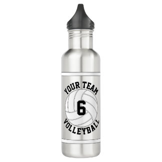 Bouteille D'eau Volleyball Personnalisé Nom de l'équipe et Numéro 