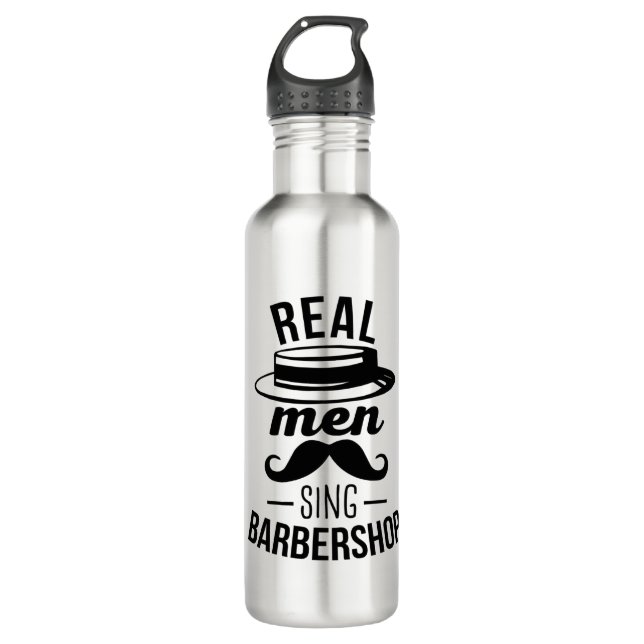 Bouteille D'eau Vrai Homme Chant Barbershop (Devant)