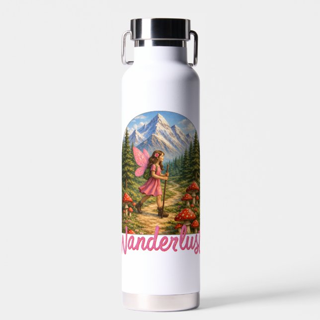 Bouteille D'eau Wanderlust Mountain Fairy Hiker Fairycore Mushroom (Avant)