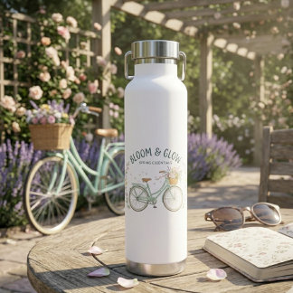 Bouteille D'eau Water Bottle Bloom & Glow Vintage Bicycle Spring f