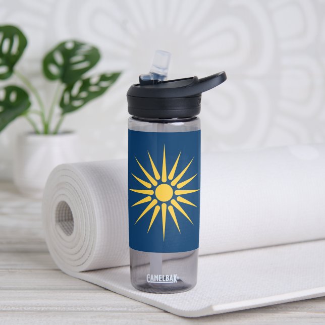 Bouteille D'eau Water bottle with flag of Macedonia, Greece (Yoga)