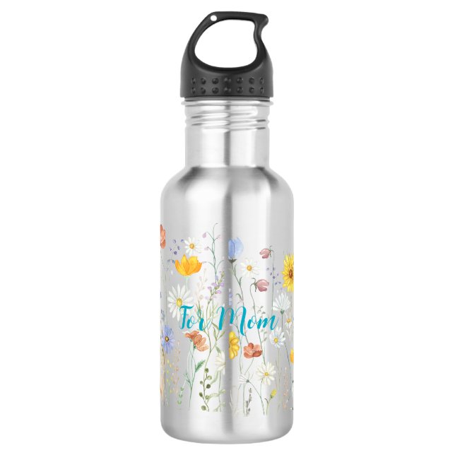 Bouteille D'eau Water Bottle with Garden Design and Mother's Day Q (Devant)