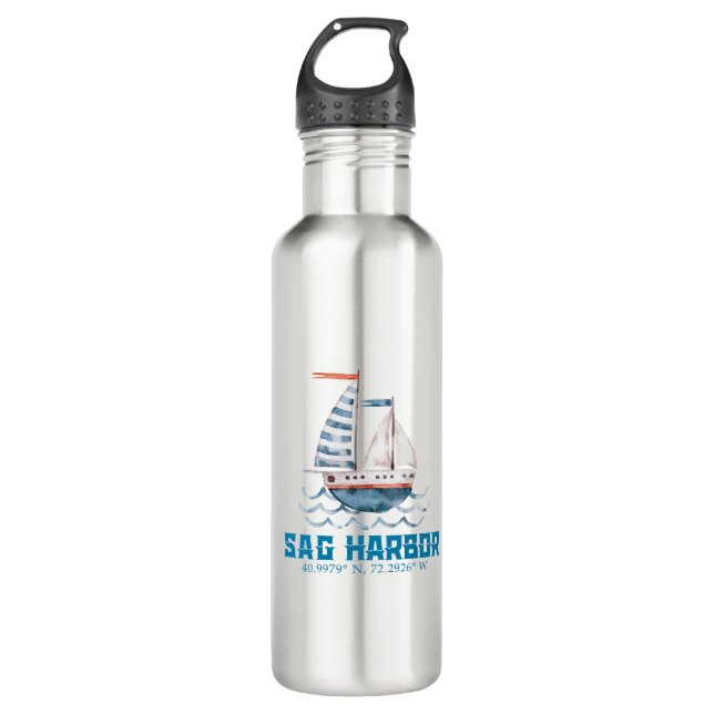 Bouteille D'eau Water Bottle with Sag Harbor logo (Devant)