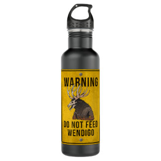 Bouteille D'eau Wendigo Cryptid - Ne pas nourrir le signal d'avert