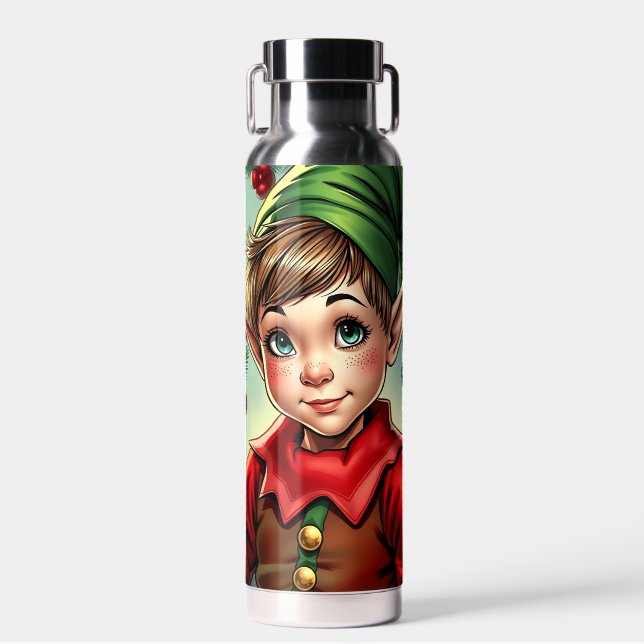 Bouteille D'eau Whimsical Cartoon Elf | Christmas   (Avant)
