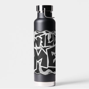 Bouteille D'eau Wild Me Poster de animal noir et blanc