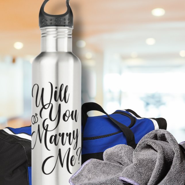 Bouteille D'eau Will You Marry Me - Marriage Proposal  (Will You Marry Me? Stainless Steel Water Bottle - Engagement Marriage Proposal Idea)