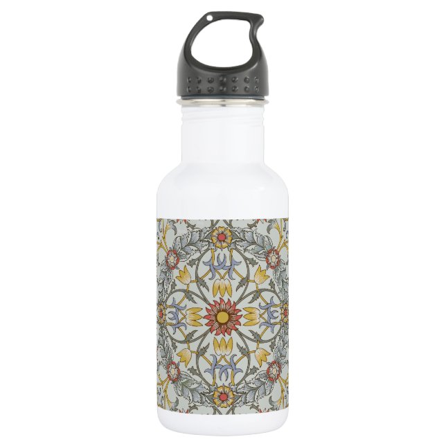 Bouteille D'eau William Morris Floral Circle Flower Illustration (Devant)