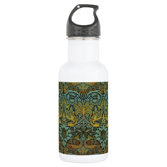 Bouteille D'eau William Morris Peacock Dragon Fond d'écran (Devant)