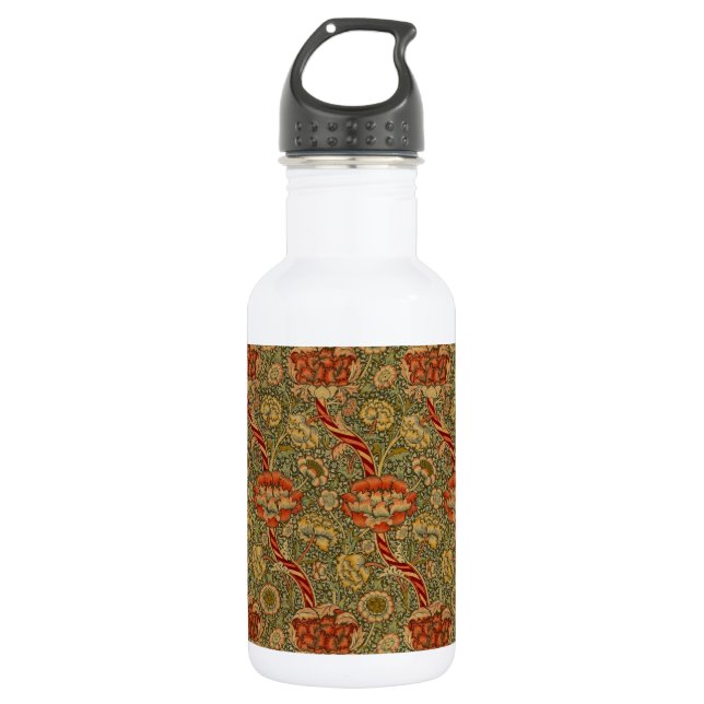 Bouteille D'eau William Morris Wandle Anglais Floral Damask Design (Devant)