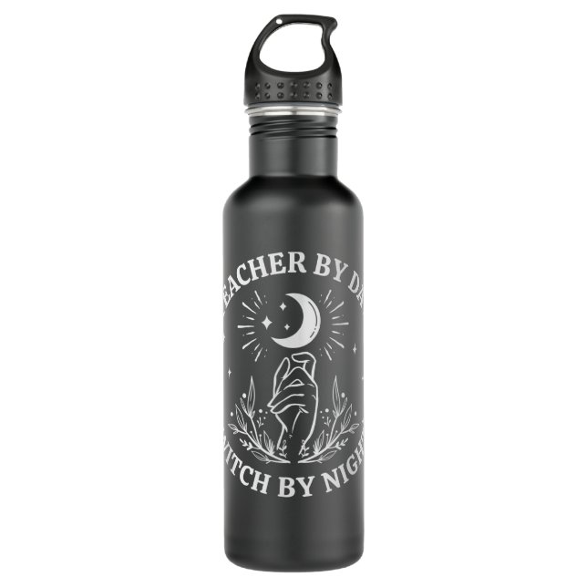 Bouteille D'eau Witchy Halloween, Teacher By Day Witch By Night (Devant)