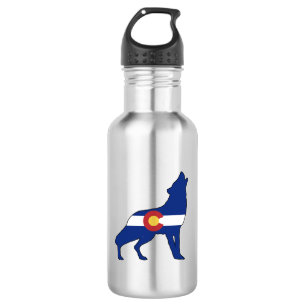 Bouteille D'eau Wolf du drapeau du Colorado