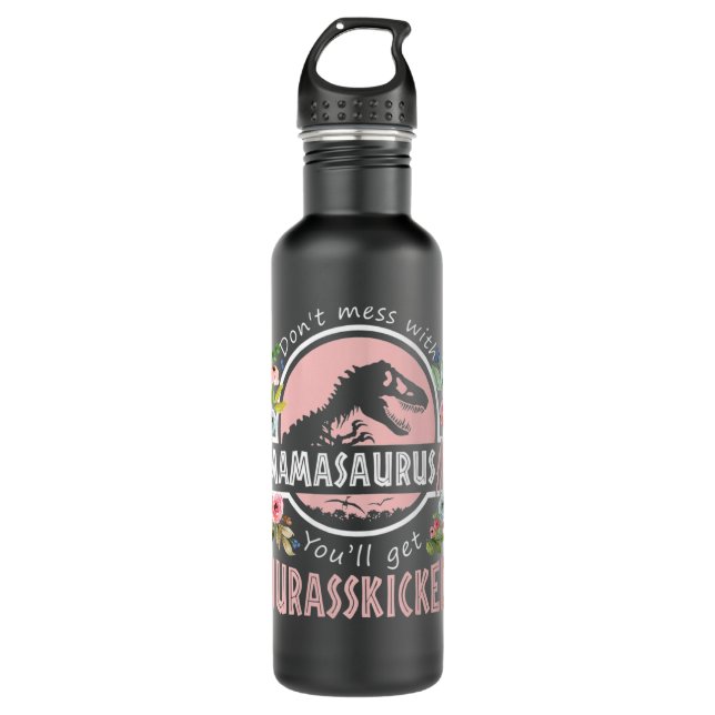 Bouteille D'eau Womens Don't Mess With MamaSaurus T Rex Dinosaur M (Devant)