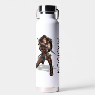 Bouteille D'eau Wonder Woman Blocage Ajouter Votre Nom
