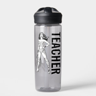 Bouteille D'eau Wonder Woman Pose noir & blanc