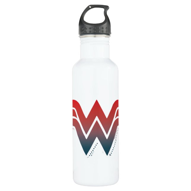 Bouteille D'eau Wonder Woman Red Blue Gradient Logo (Devant)