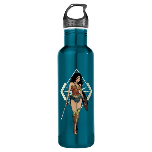 Bouteille D'eau Wonder Woman With Sword Comic Art (Devant)