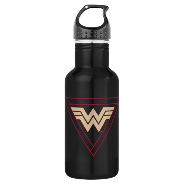 Bouteille D'eau WW84 | Wonder Woman Circular Motif géométrique (Devant)