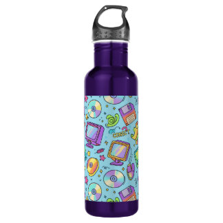 Bouteille D'eau Y2K Retro Tech Aesthetic Doodles Water Bottle