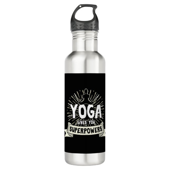 Bouteille D'eau Yoga vous donne la méditation de superpuissance As (Devant)
