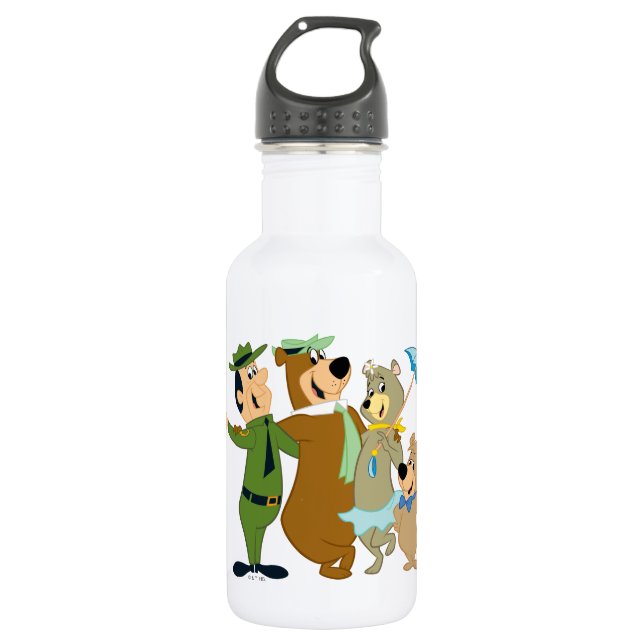 Bouteille D'eau Yogi Ours et amis Accueil chaleureux (Devant)