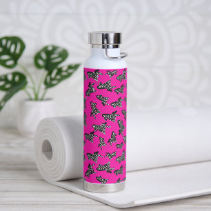 Bouteille D'eau Zèbre rose sauvage moderne