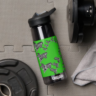 Bouteille D'eau Zèbre vert sauvage moderne
