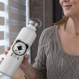 Bouteille D'eau Zodiac de Dragon géométrique moderne