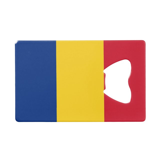 Bouteille en acier avec drapeau de Roumanie (Devant (Horizontal))