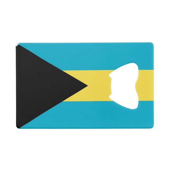 Bouteille en acier avec drapeau des Bahamas (Devant (Horizontal))