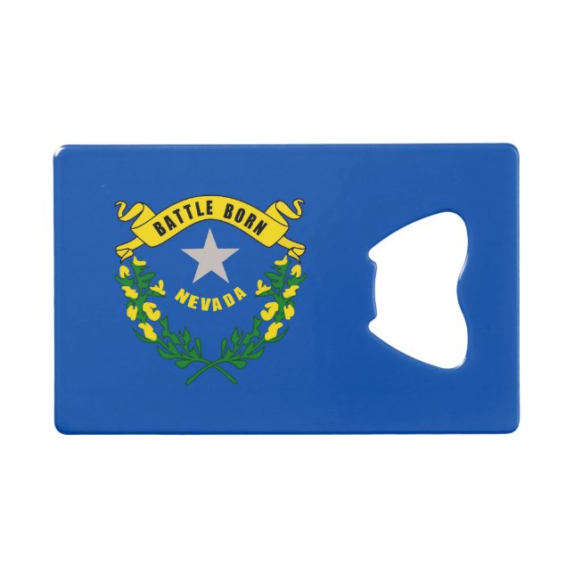 Bouteille en acier avec le drapeau du Nevada, USA (Devant (Horizontal))