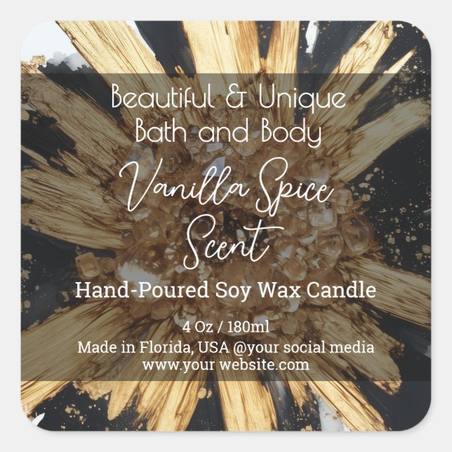 Bouteille en or noir Bouteille Étiquette produit (Devant)