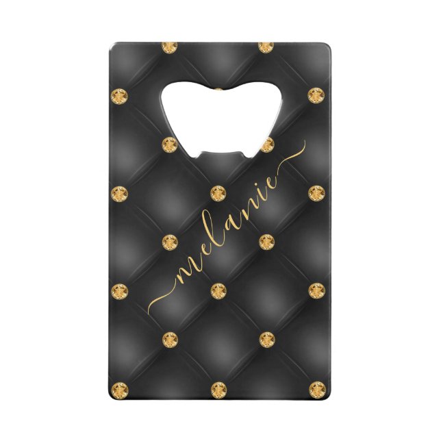 Bouteille en pierre noire avec nom personnalisé (Devant)