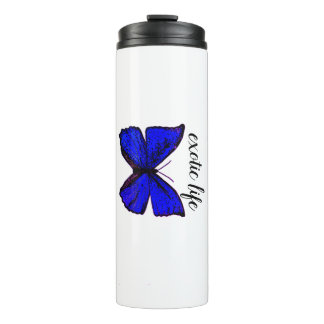 Bouteille isotherme "PAPILLON" bleu