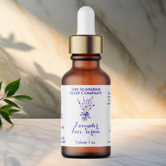 Bouteille Lavande Blanche étiquette 2,375 x 1,25 (Créateur téléchargé)