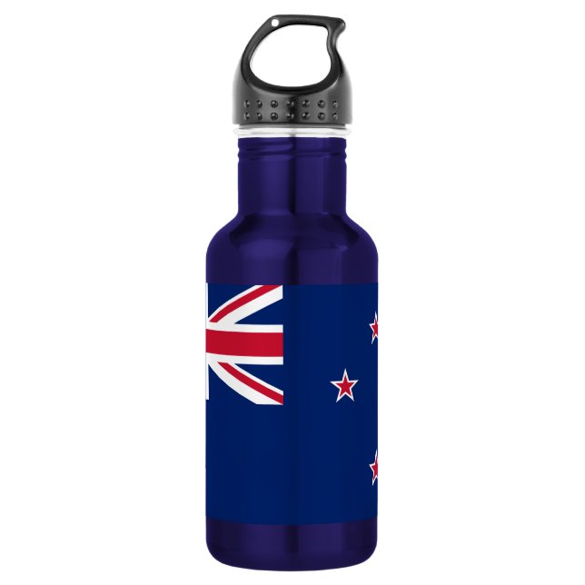 Bouteille Liberty avec drapeau de la Nouvelle-Zéla (Devant)