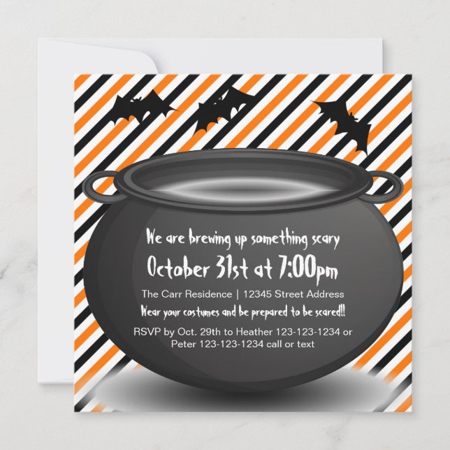 Bouteille orange/noire - Invitation à la fête d'Ha (Devant)