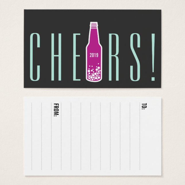 Bouteille Pop Chefs Nouvel An Fête Balise Cadeau (Devant & derrière)