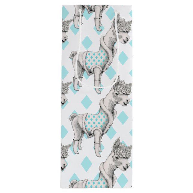 Bouteille Sac cadeau Alpaca pour le vin (Devant)