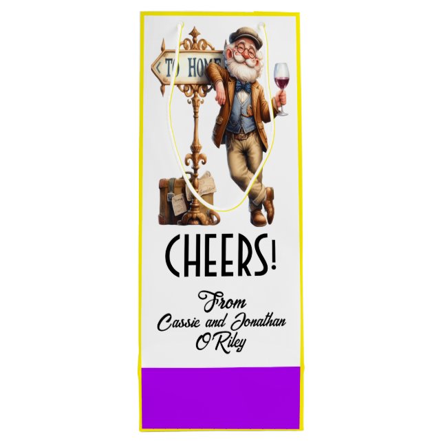 Bouteille Sac cadeau pour vin version 4 VOIR DOS (Dos)