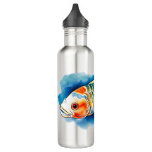 Bouteille - Série d'aquarelle : Koi Fish
