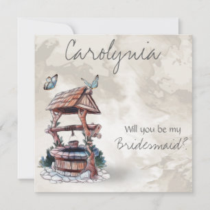 BOUTEILLE SOUHAITER BIEN BRIDESMAID INVITATION