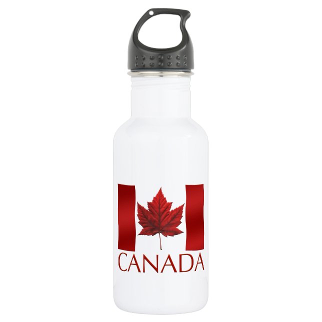 Bouteille souvenir du drapeau du Canada (Devant)