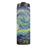 Bouteille thermo de nuit étoilée de Van Gogh